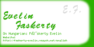 evelin faskerty business card